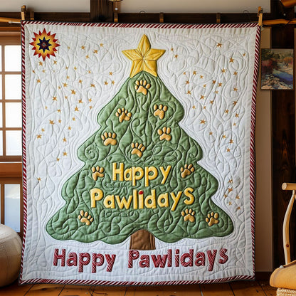 Paw Star Christmas WN1411033CL Quilt