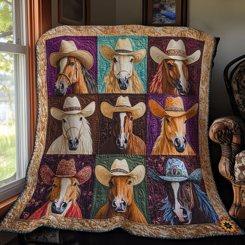 Cowboy Hat Horse WY0611023CL Quilt