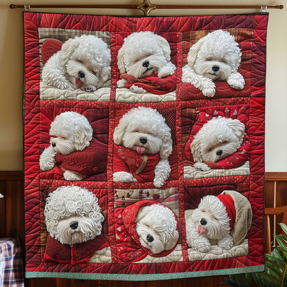 Bichon Frise Lazy WN1209074CL Quilt