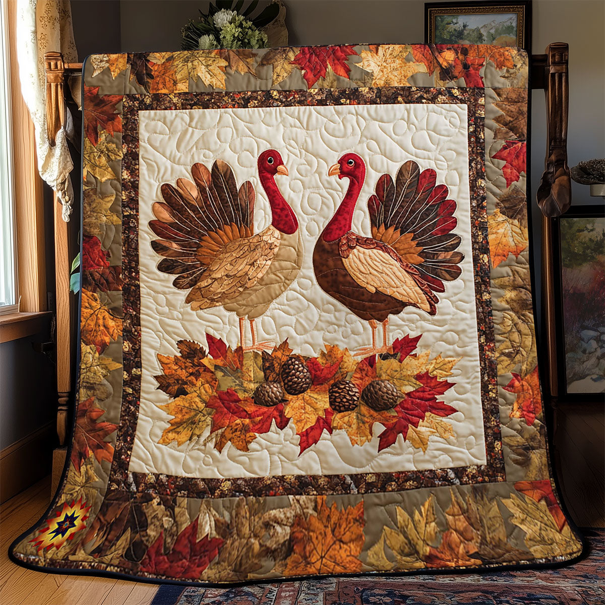 Rustic Turkey Charm WJ2612020CL Quilt