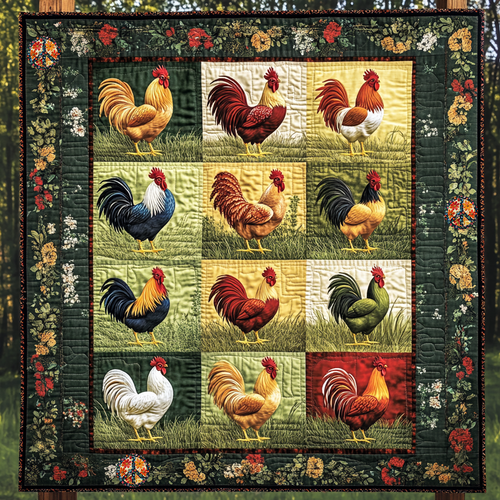 Chicken Garden XR1312001CL Quilt