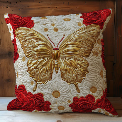 Gold Butterfy Portrait WY0602091CL Quilt Pillow Case