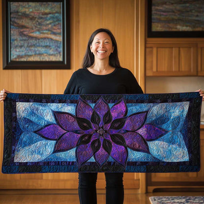 Purple Dreamy Bloom WN2709029CL Quilted Table Runner