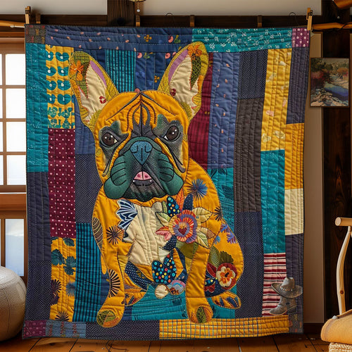 Quirky French Bulldog WN1510009CL Quilt