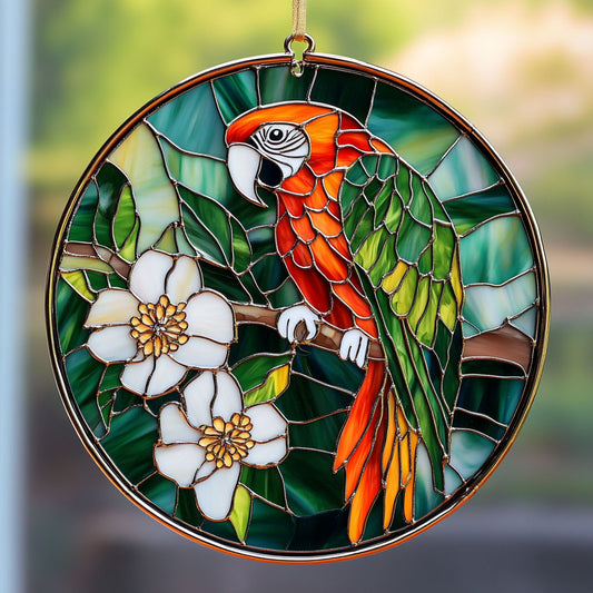 Parrot In Forest WY2301093CL Suncatcher