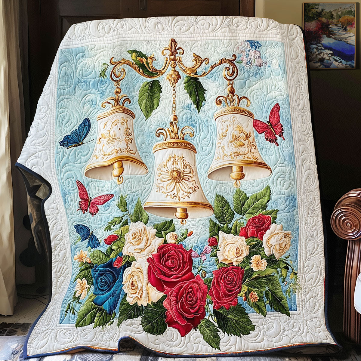 The Bell In Flower WY0202069CL Quilt