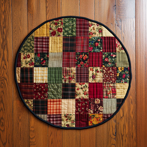 Rustic Floral CP1005032CL Quilted Round Mat