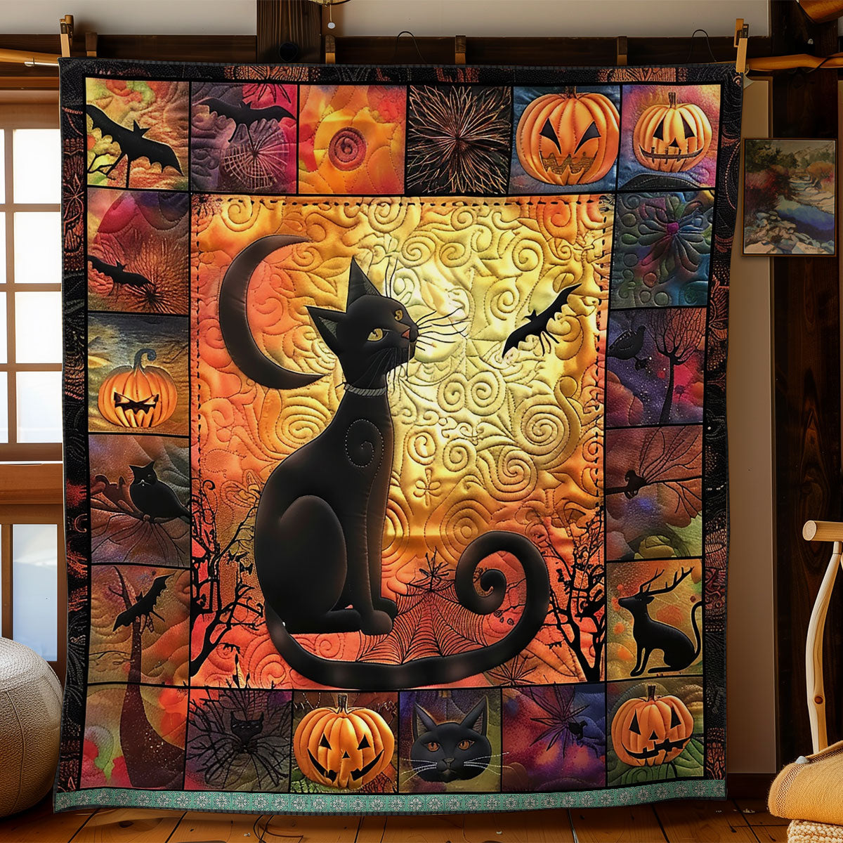 Cat Halloween WN1309062CL Quilt