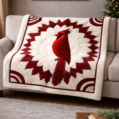 Red Cardinal KL2401001CL Faux Fur Throw Blanket