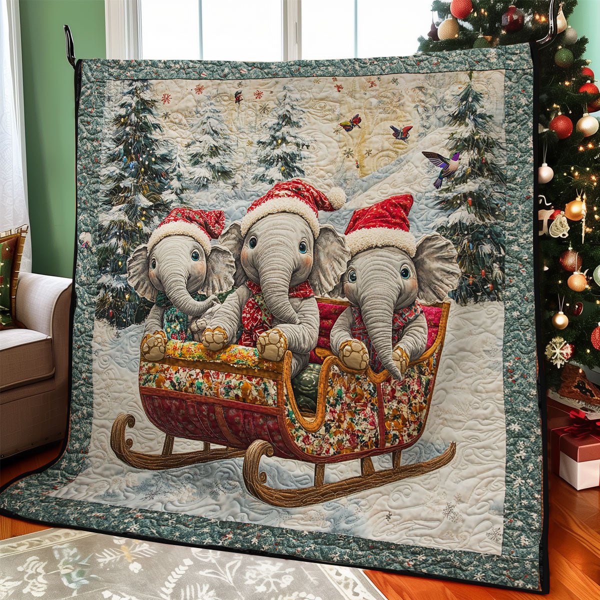 Winter Of Elephant WY1211032CL Quilt