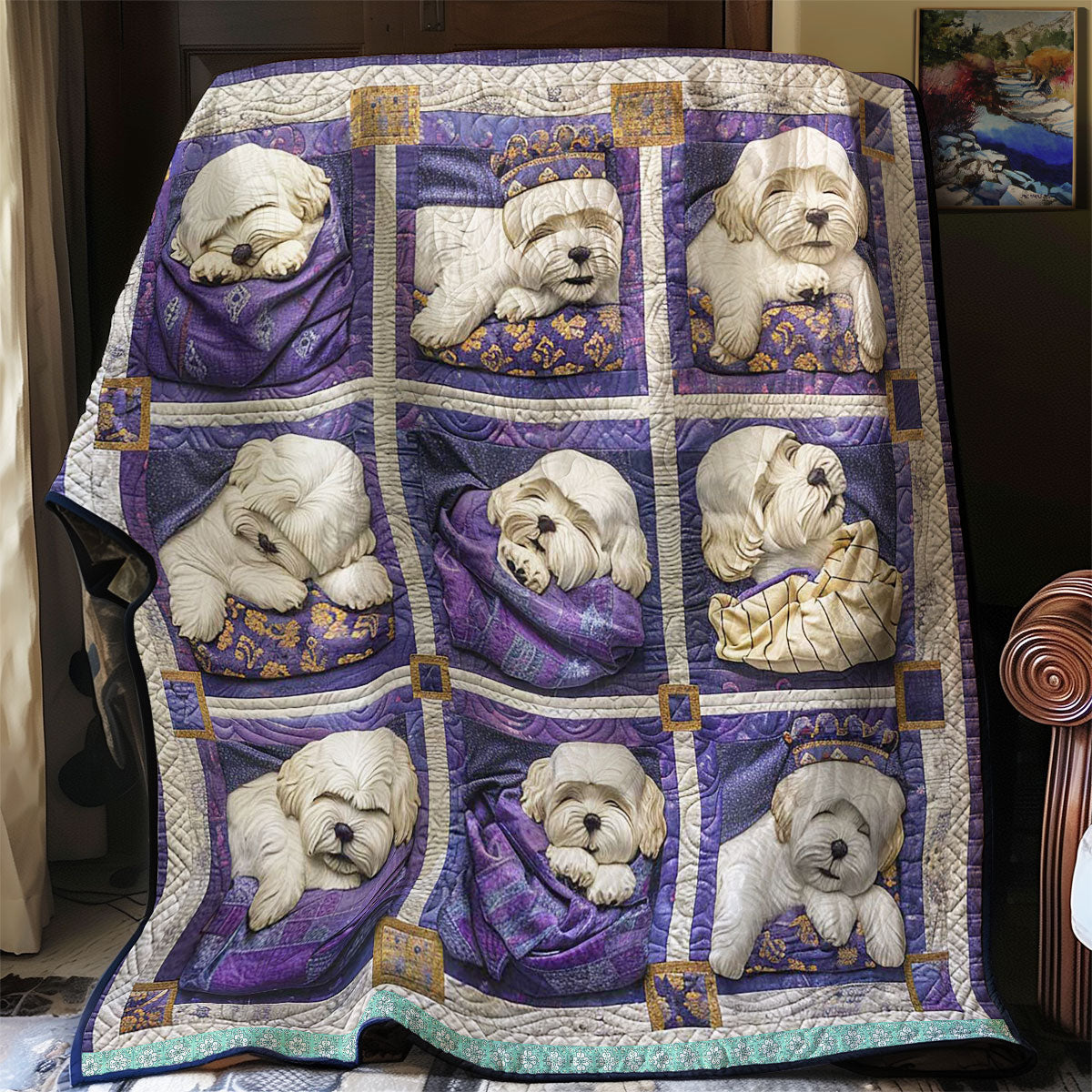 Bichon Frise Plush WN1209012CL Quilt