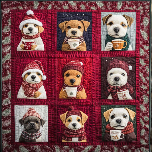 Cozy Dogs With Cups WN3009014CL Quilt