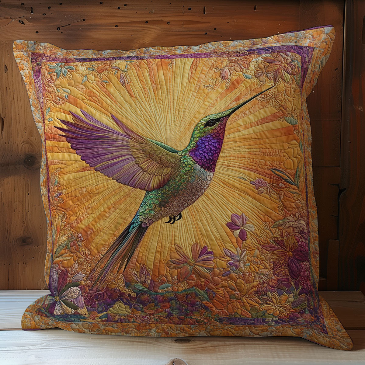 Hummingbird In Sunset WY0602106CL Quilt Pillow Case