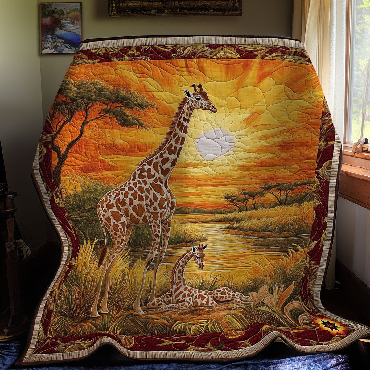 Giraffe Family WY1112009CL Quilt