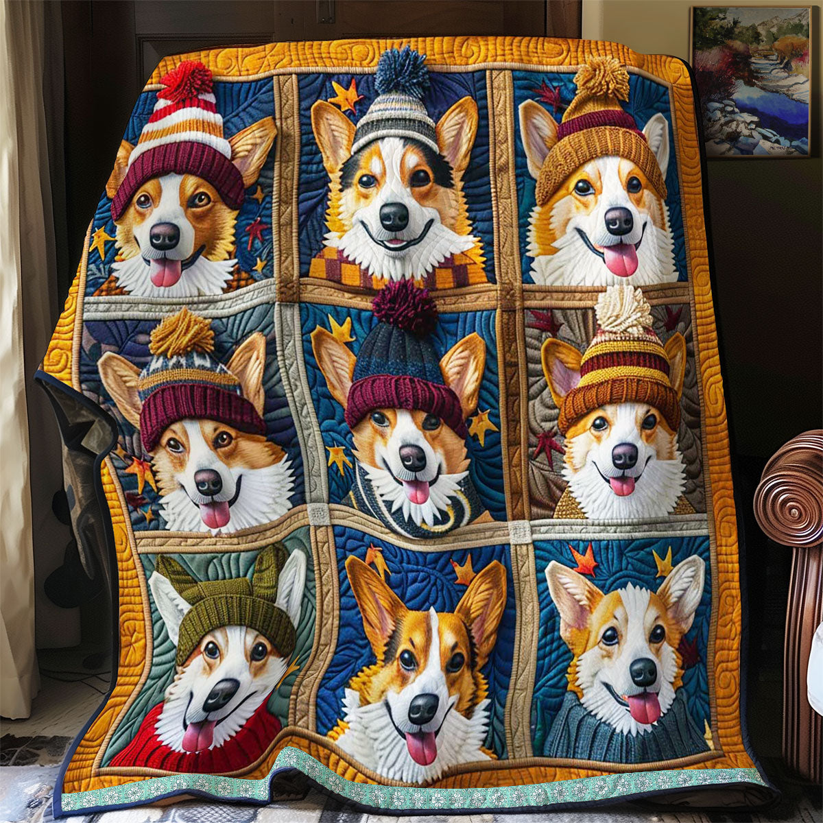 Cute Corgi WJ1209005CL Quilt