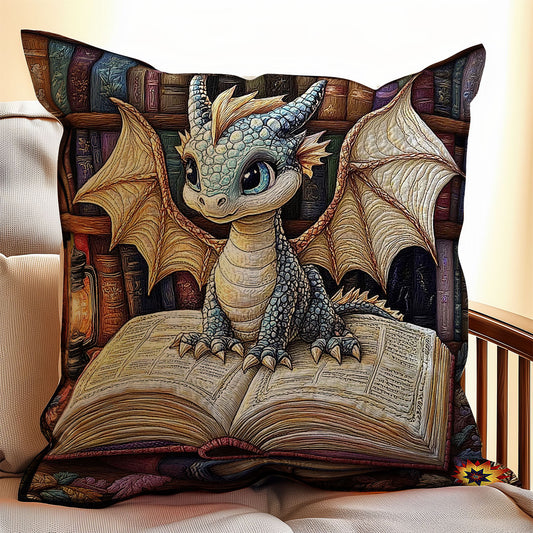 Dragon Sitting In Book WY1612097CL Quilt Pillow Case