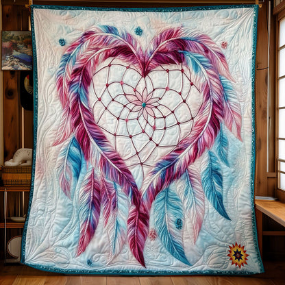 Feather Heart Dreamcatcher WY0912004CL Quilt