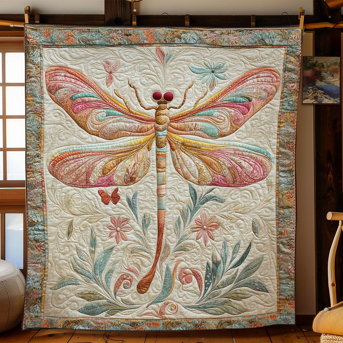 Pastel Dragonfly WY2702102CL Quilt