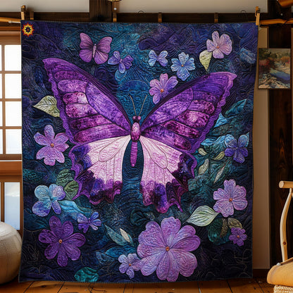 Purple Butterfly WY2311043CL Quilt