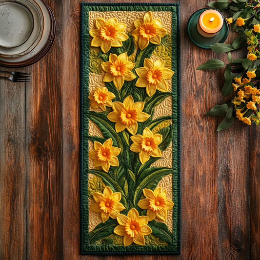 Daffodil Bloom CW1606013CL Quilted Table Runner