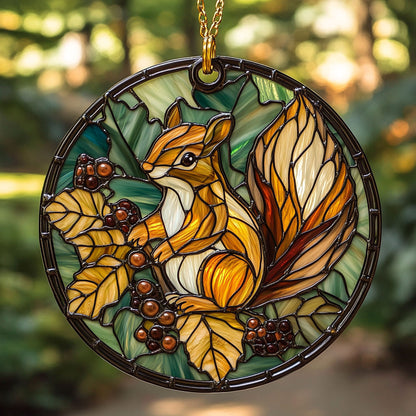 Squirrel In Forest WY2301095CL Suncatcher