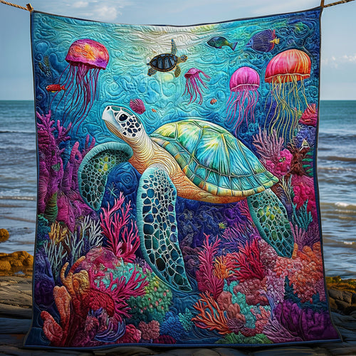 Turtle Ocean Life WY2811021CL Quilt