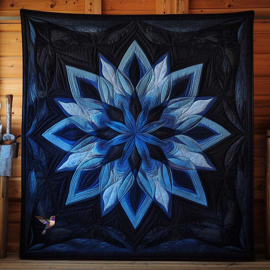 Native Blue Flower Bliss WN0810080CL Quilt
