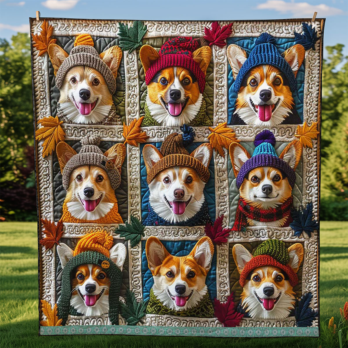 Cute Corgi WJ1209003CL Quilt