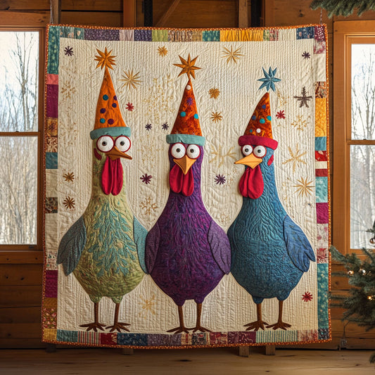 Funny Chicken Trio CW0810061CL Quilt