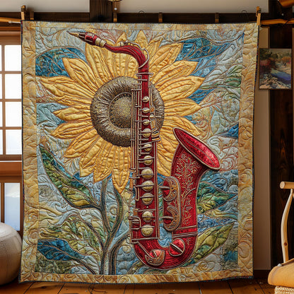 Saxophone And Sunflower WY0202054CL Quilt