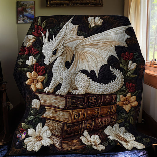 White Dragon In Book WY1112024CL Quilt