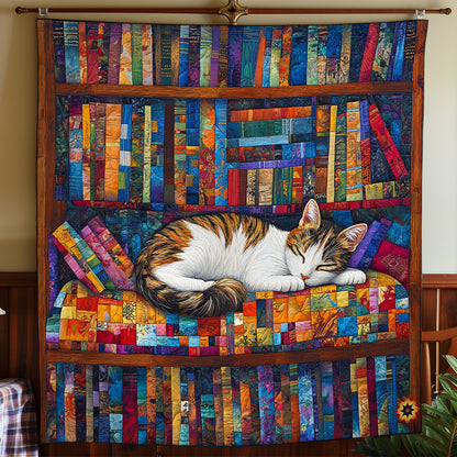 Library Sleeping Cat WY2011038CL Quilt