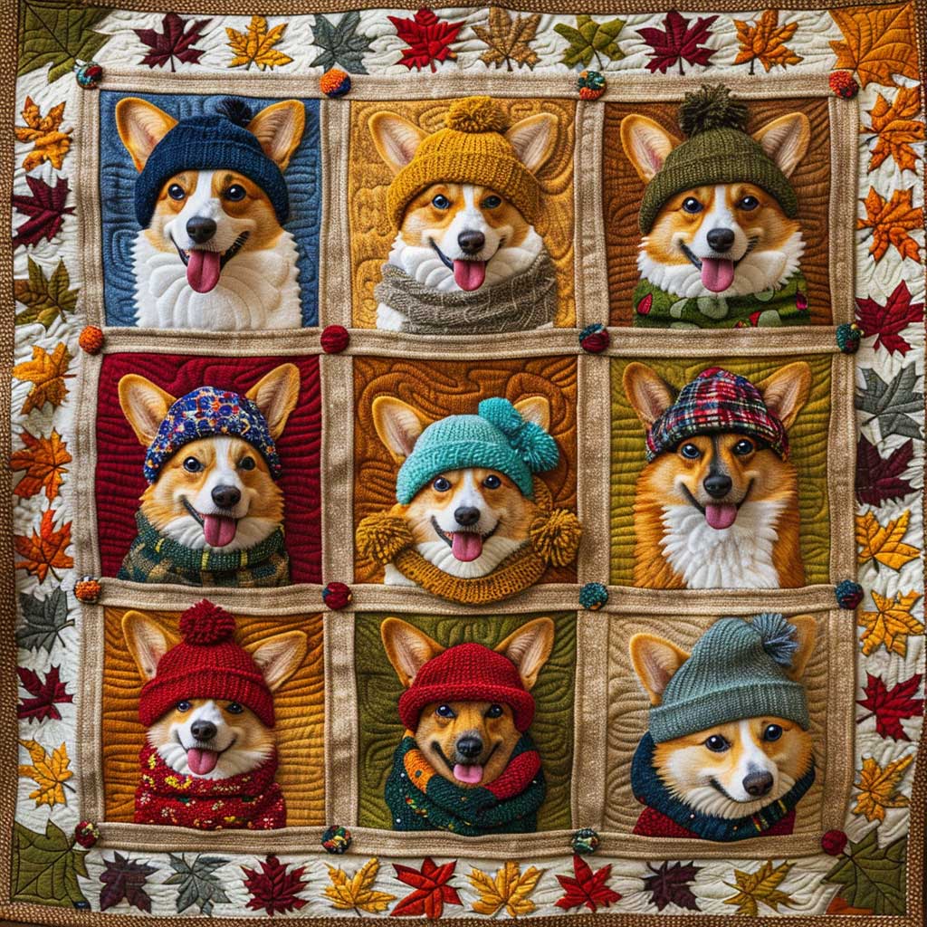 Cute Corgi WJ1109002CL Quilt
