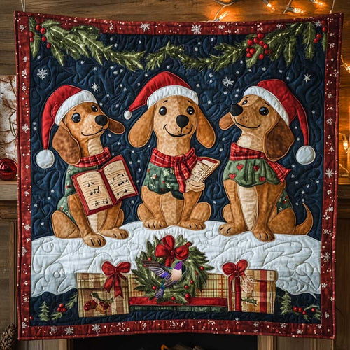 Dachshund Christmas Carolers WN2911009CL Quilt