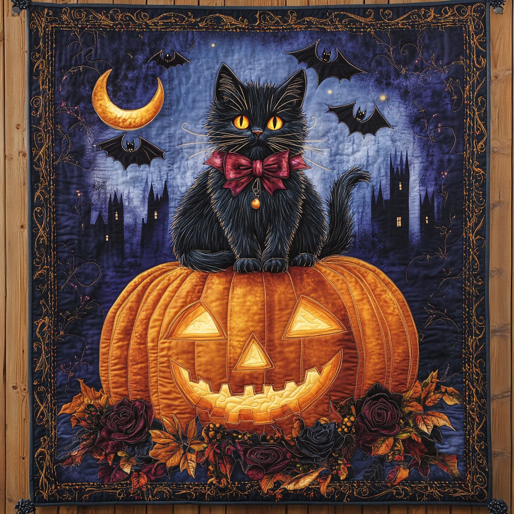 Mystic Pumpkin Cat CW2407059CL Quilt