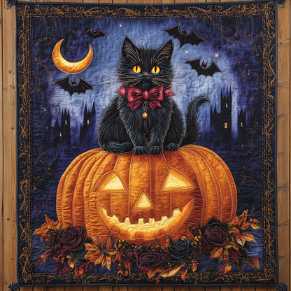 Mystic Pumpkin Cat CW2407059CL Quilt