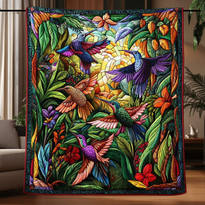 Hummingbird Tropical Forest  WU0411025CL Quilt