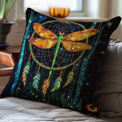 Gold Dragonfly Dreamcatcher WY0412080CL Quilt Pillow Case