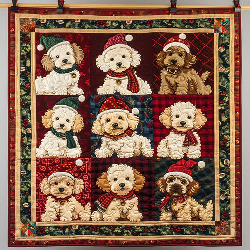 Christmas Poodle WJ1810016CL Quilt