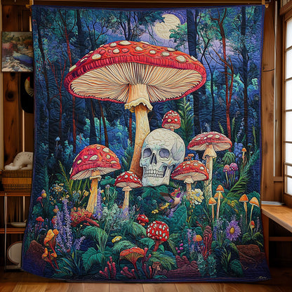 Skull Mushroom Forest WY2511028CL Quilt