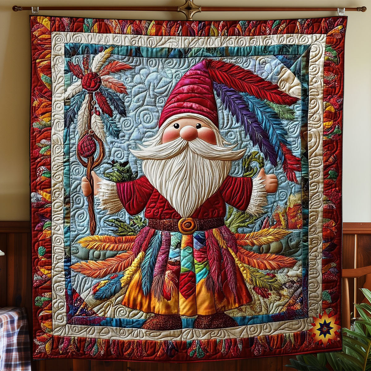 Native American Gnome WY0412002CL Quilt
