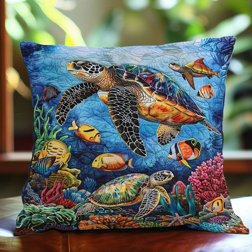 Sea Turtle WJ1109043CL Quilt Pillow Case