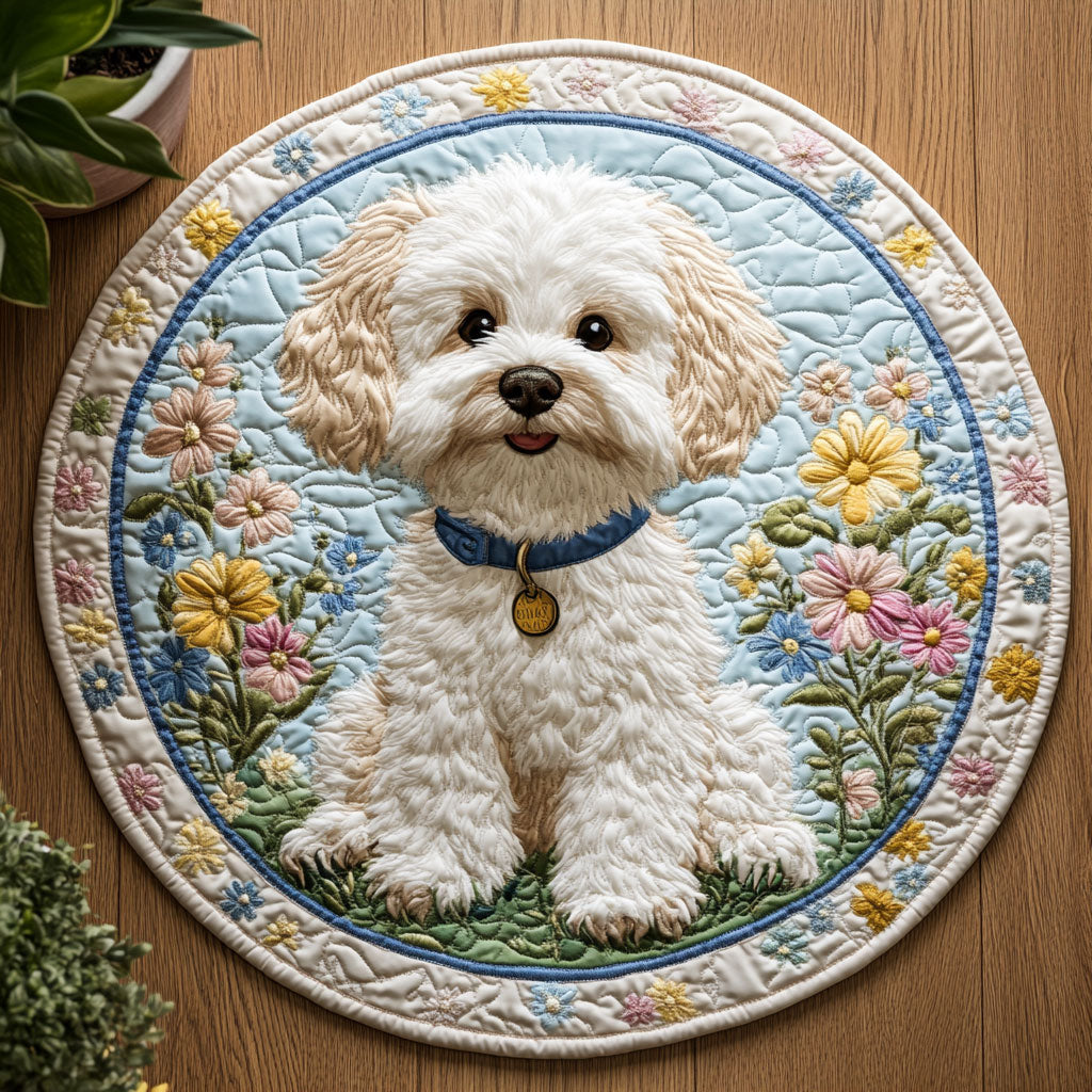 Little Puppy CW2507040CL Quilted Round Mat