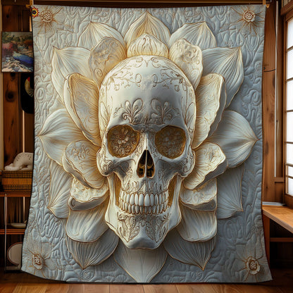 White Lotus Skull WY2011011CL Quilt