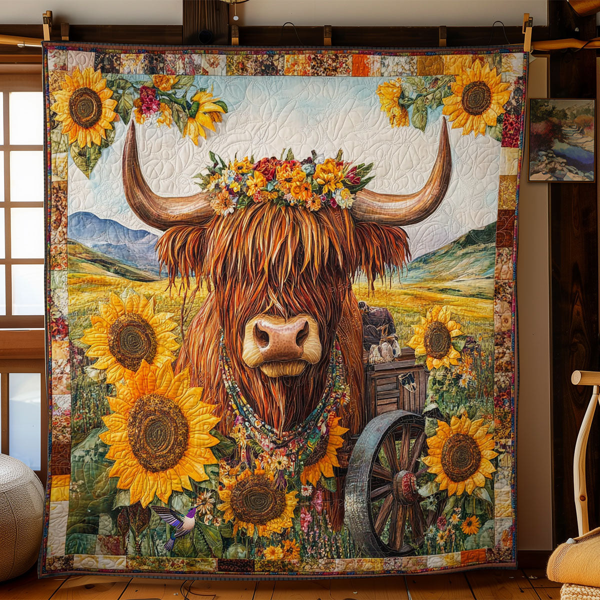 Highland Bull WY2311005CL Quilt