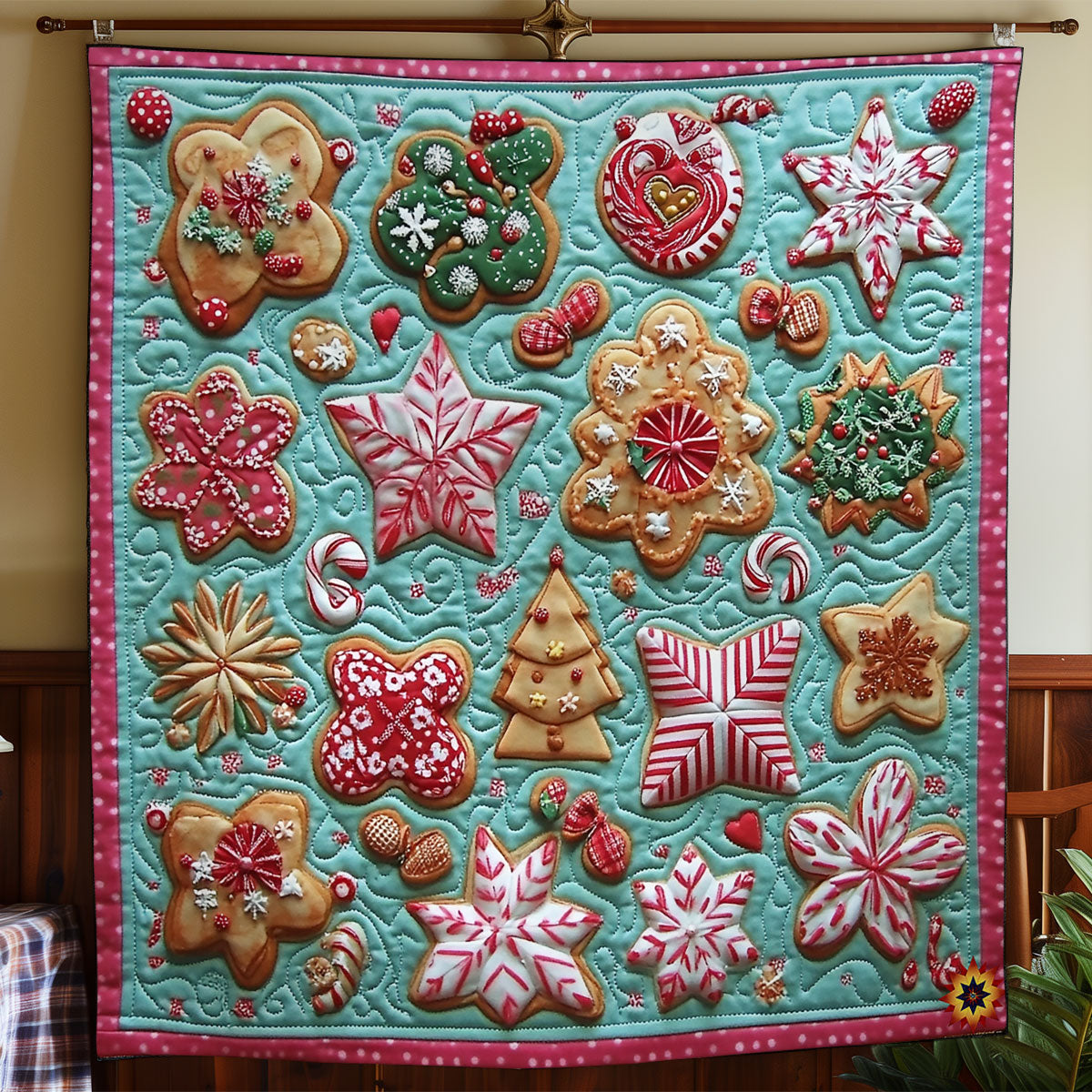 Ginger Cookie Christmas WY1211030CL  Quilt