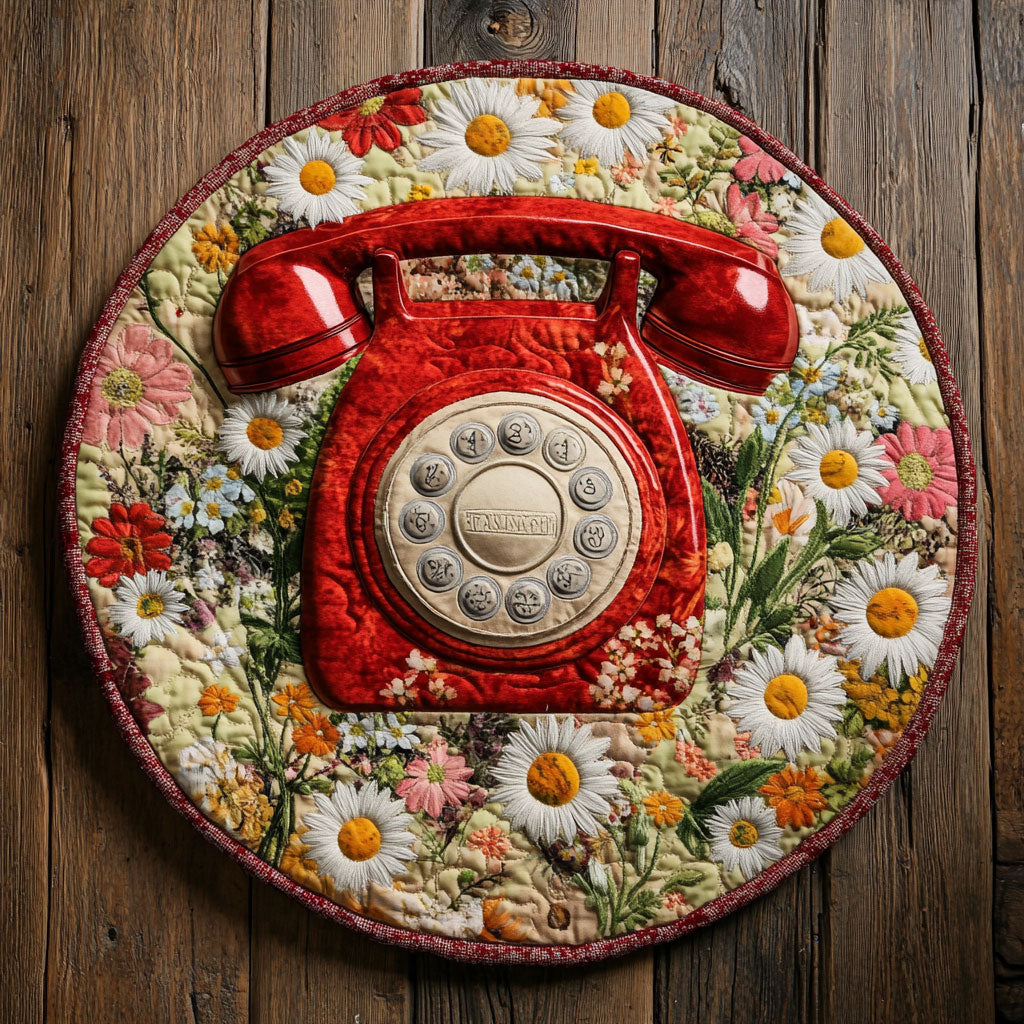 Flower Phone CP1605004CL Quilted Round Mat