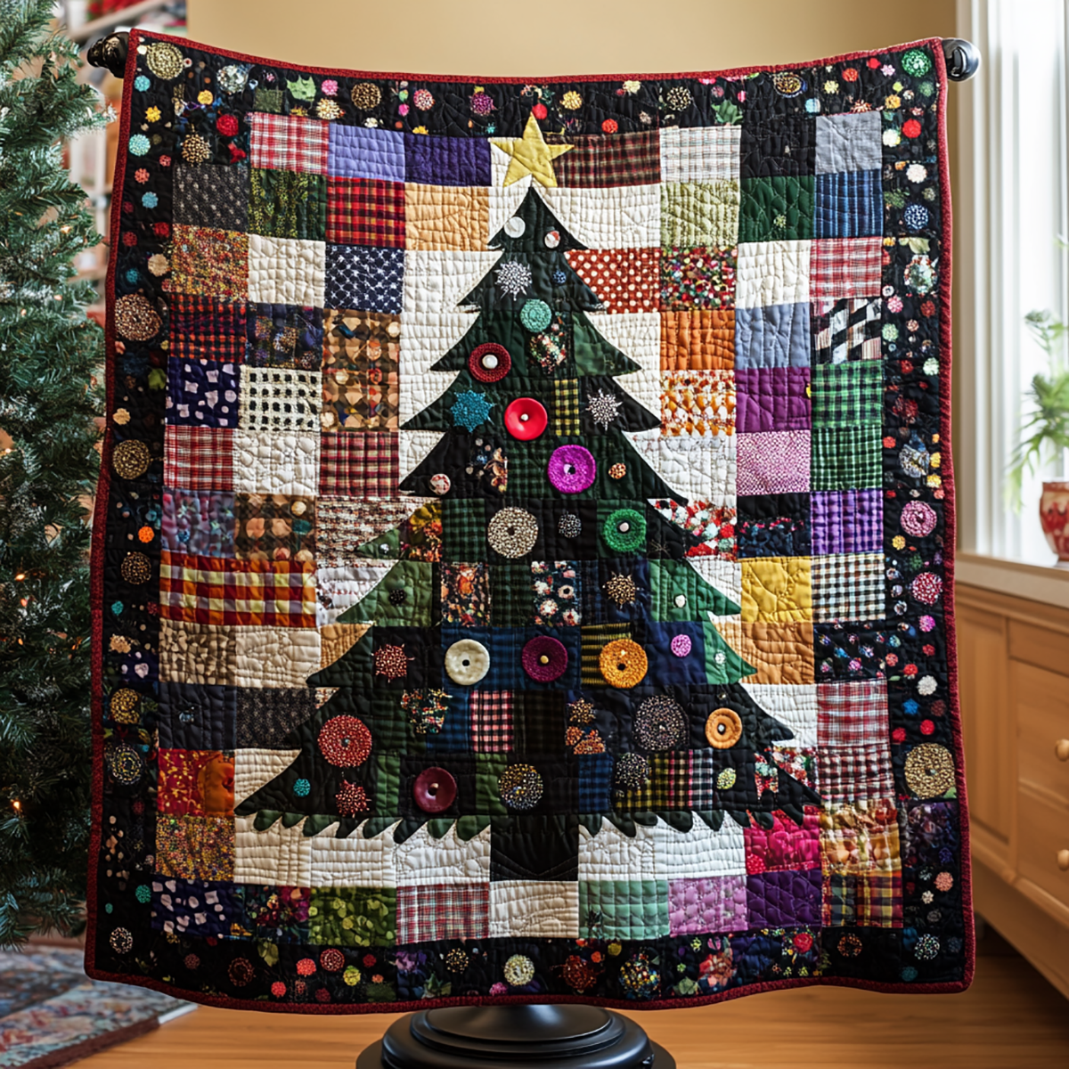 Christmas Tree Patchwork WG2509002CL Quilt