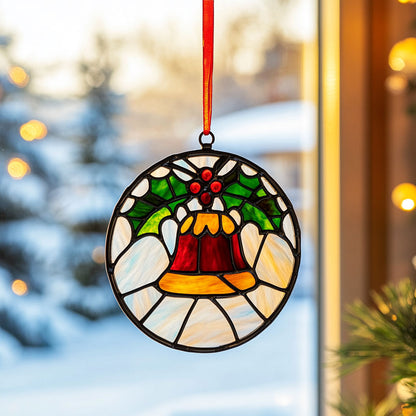 Jingle Bell WJ1211047CL Stained Glass Suncatcher