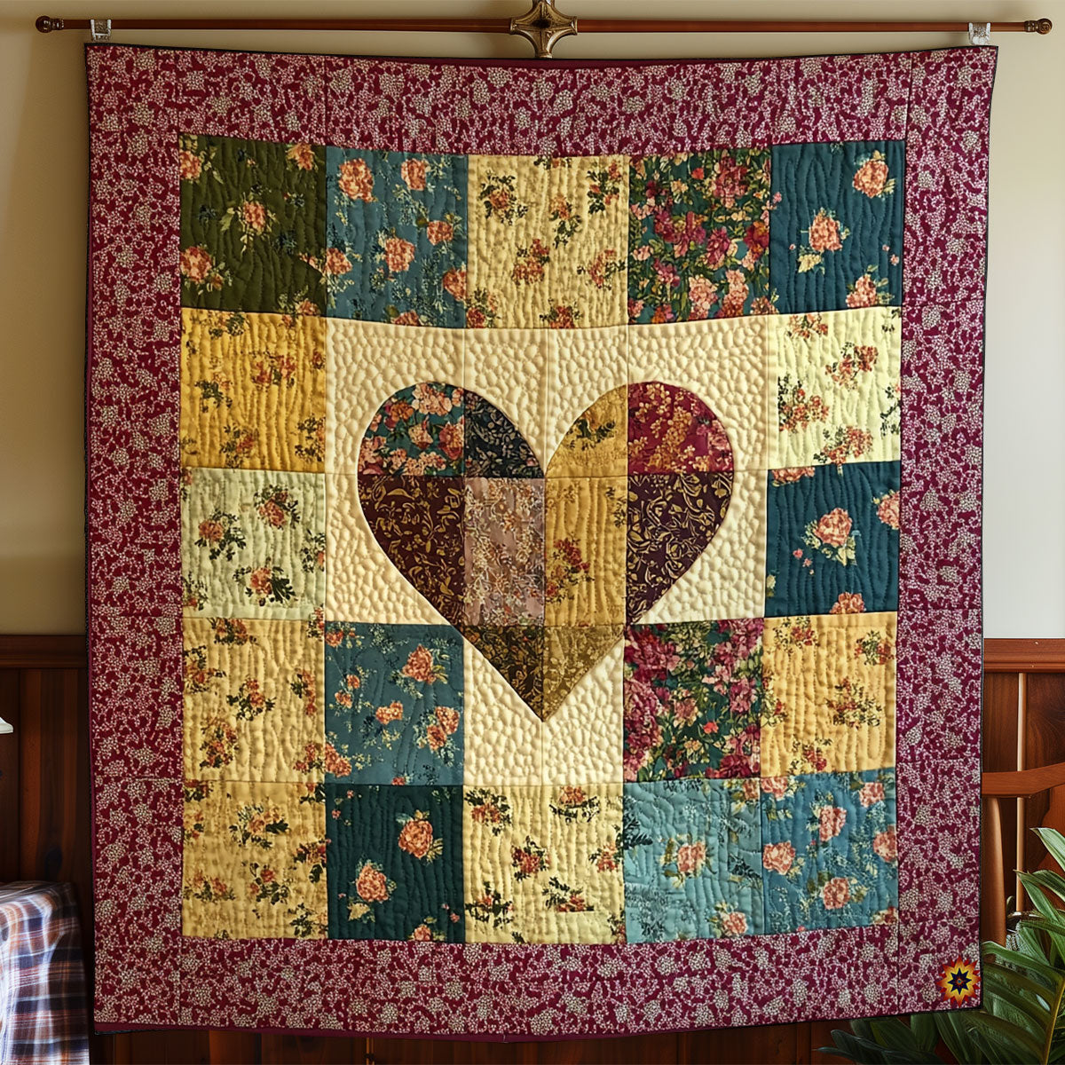 Pathwork Heart WY0911038CL Quilt